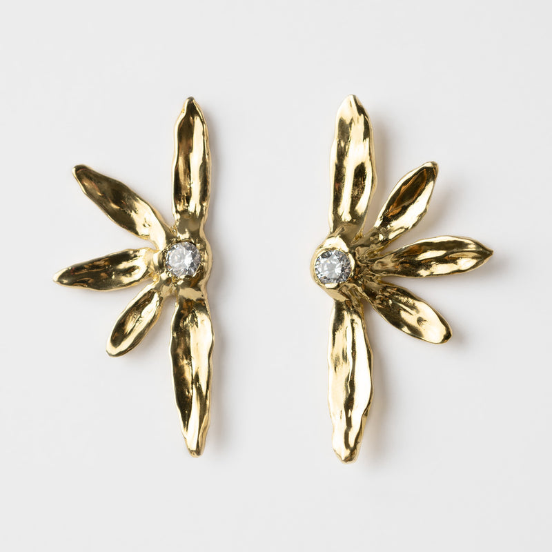 Demi Lune Large Leaves Earrings