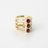 Glorious Three Ring with Rubies