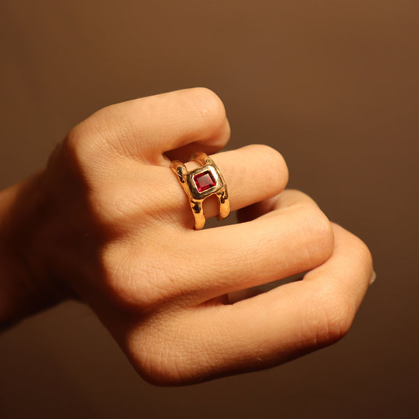 Bond Ring with Tourmaline