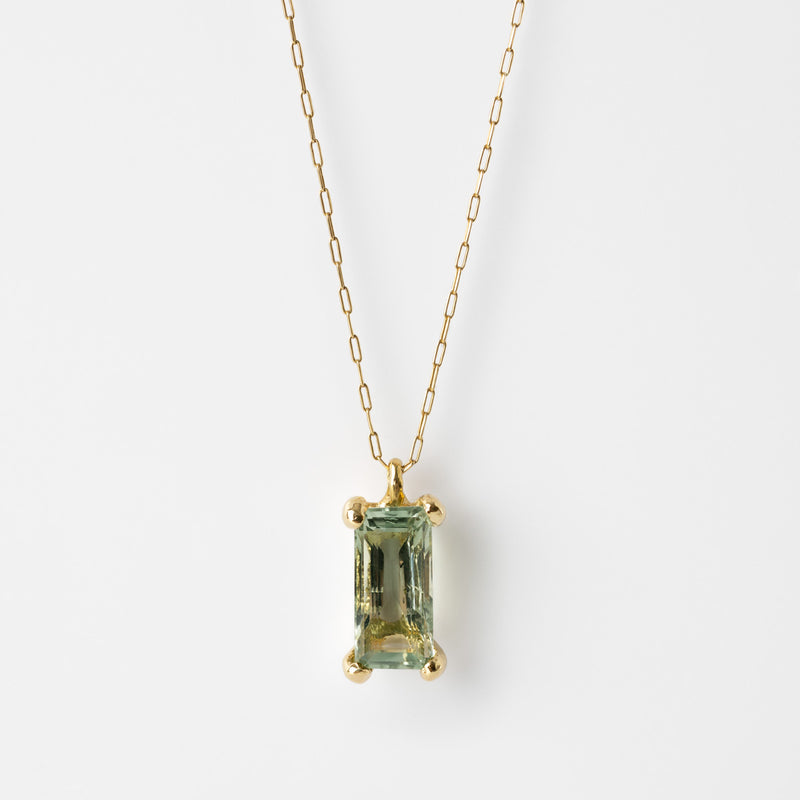 The Rock Necklace with Large Green Quartz