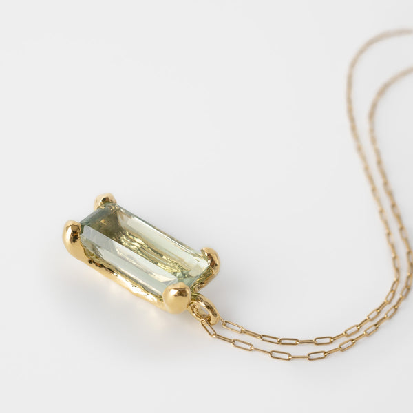 The Rock Necklace with Large Green Quartz