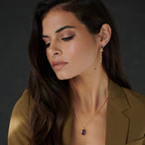 Bond oval amethyst gold necklace