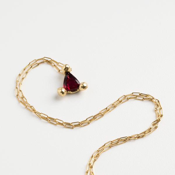 Bond triangular tourmaline gold necklace