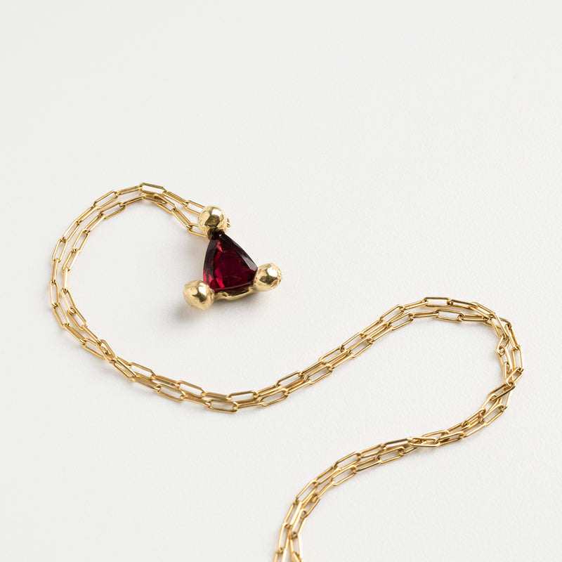 Bond triangular tourmaline gold necklace