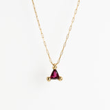 Bond triangular tourmaline gold necklace