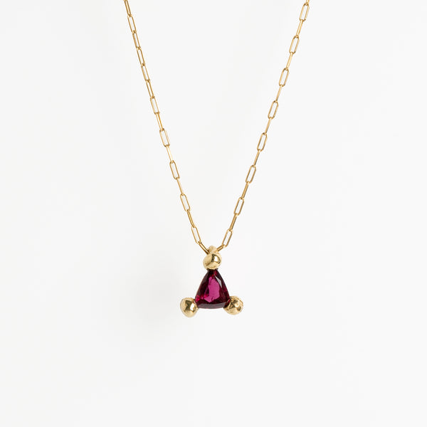 Bond triangular tourmaline gold necklace