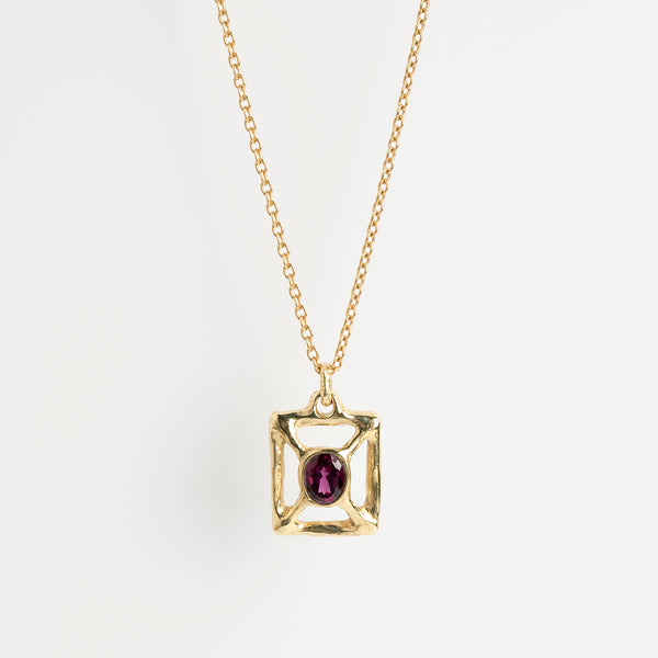 The Centre Piece amethyst gold necklace