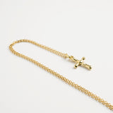 Cross b gold necklace