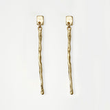 Delicate branch gold earrings