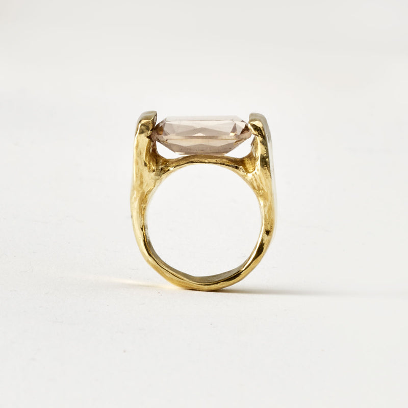Imperial tourmaline gold ring