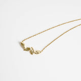 Rising leaves gold necklace