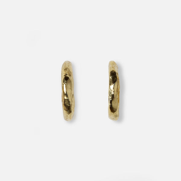 Small single gold hoops earrings