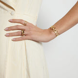 Stirrup gold bracelet