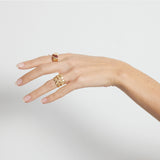 Surrounding branch gold ring