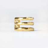 Three bands gold ring