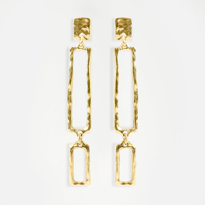 Triple Square Earrings