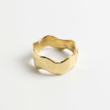 Waves gold ring