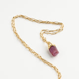Wild ruby gold necklace