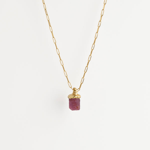 Wild ruby gold necklace