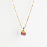 Wild ruby II gold necklace